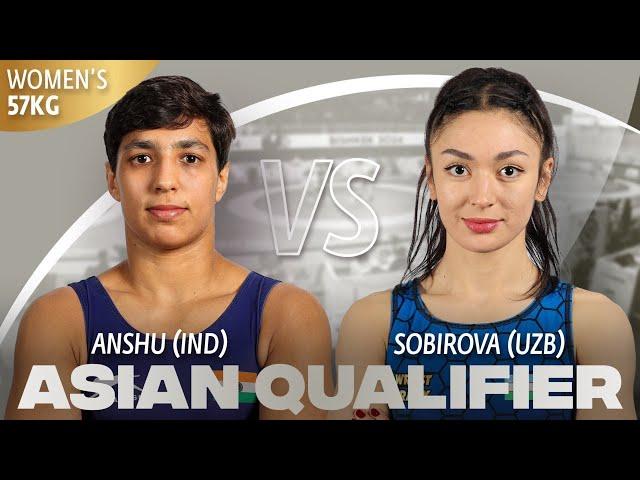 Laylokhon SOBIROVA (UZB) vs. Anshu ANSHU (IND) | 2024 Seniors OG Qualifier | Semi Final | WW 57Kg