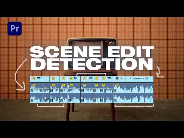 How to Automatically Cut Clips with Scene Edit Detection Tool (Adobe Premiere Pro CC Tutorial)