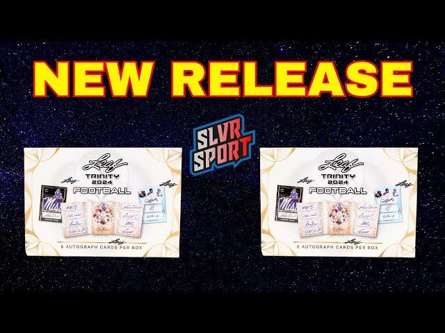 12 AUTOS - 2024 Leaf Trinity Football Hobby Box Opening (X2)