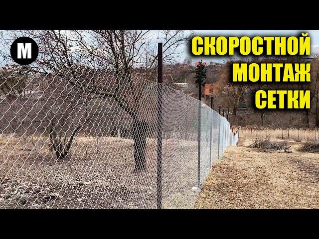 СКОРОСТНАЯ установка сетки РАБИЦА своими руками! Надежно крепко и красиво.