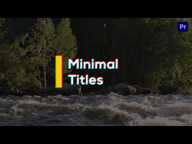 Best Minimal Titles Animation Premiere Pro Template