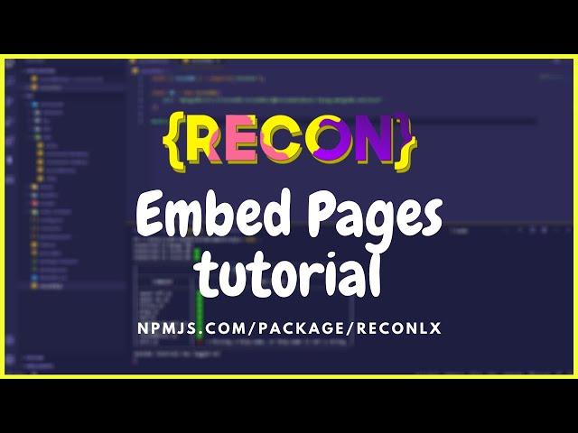 Reaction Pages | reconlx npm | discord.js tutorial!