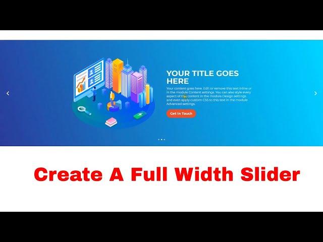 Divi Slider | How To Create A Full Width Slider With Divi  Slider Module