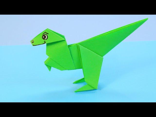 How To Make an Easy Origami Dinosaur / Paper Craft