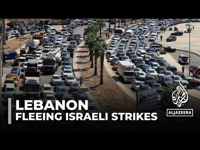 Thousands of people in south Lebanon flee intense Israeli bombardment