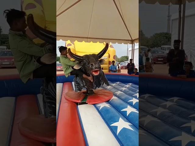 Bull Riding kids fun enjoy game  #viral #short #video