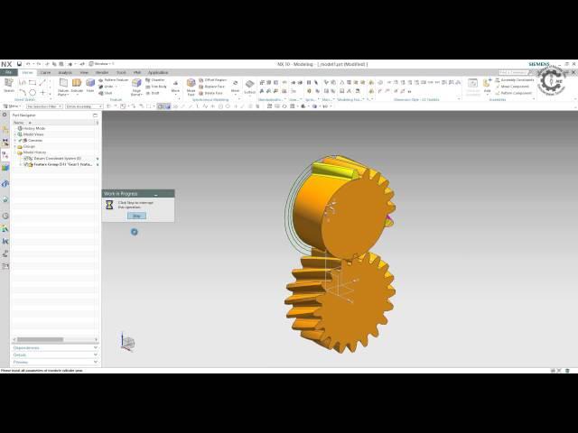 Siemens PLM NX GC Toolkit - Helical Gear Modeling