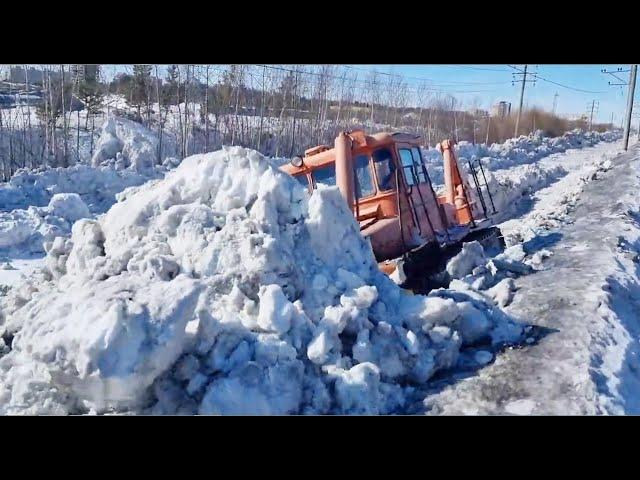 Супер мощь ДЭТ-250, ДЭТ-320 мега сугробы! Super power of the DET-250 and DET-320, giant snowdrifts