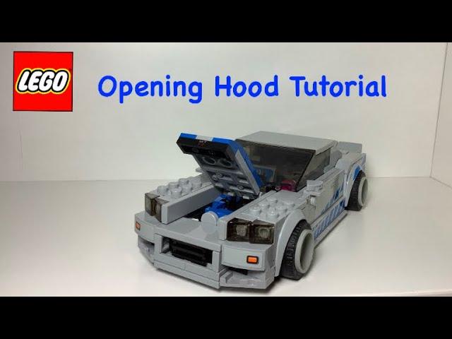 Lego Gtr R34 Opening hood tutorial | Speed Champions