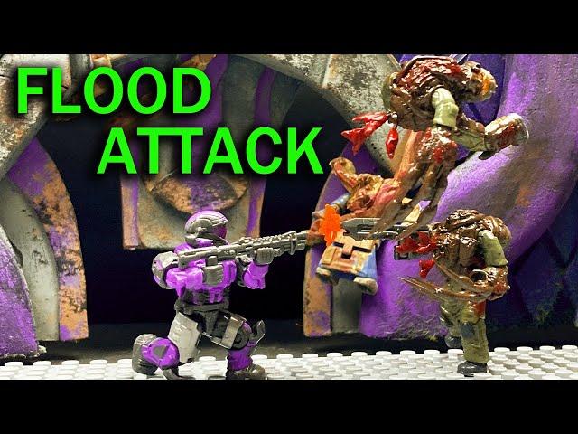 FLOOD ATTACK (Halo Infinite stop motion) Mega Construx