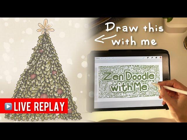 Easy Zen Doodle Christmas Tree - Slow down and relax (1.5 hr)