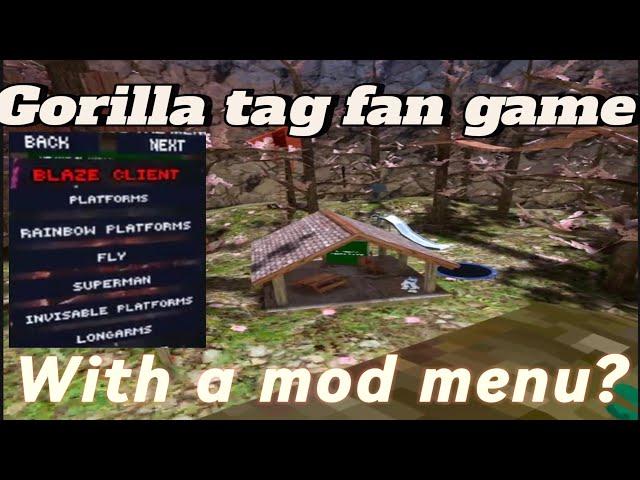 Gorilla tag fan game (with a mod menu)