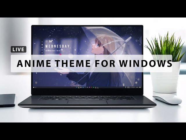 Anime Theme For Windows  | Animated Look 2022 | Windows Customization | Rainmeter