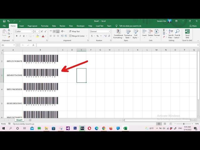 How to Create Barcode in Excel