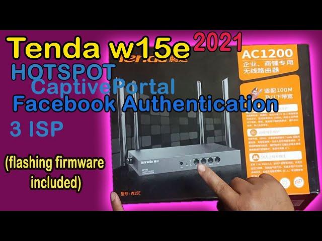 Tenda W15e Hotspot Captive Portal and FB Authentication-Easy Config 3 ISP at mura pa
