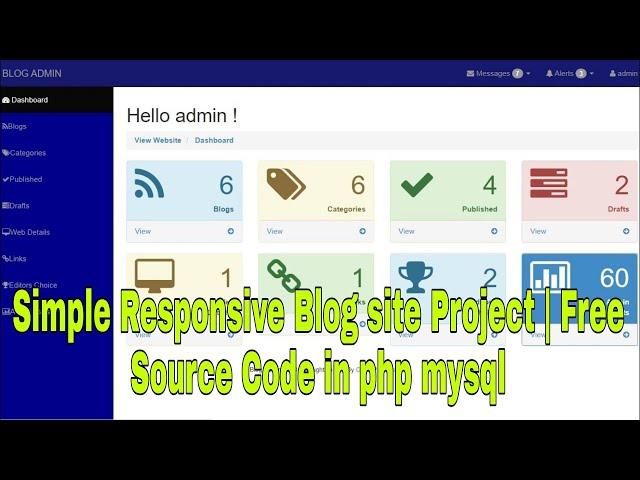 Simple Responsive Blog site Project | Free Source Code in php mysql