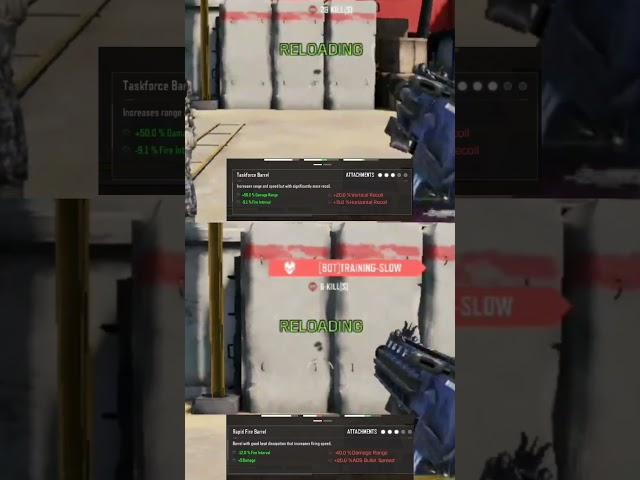 Peacekeeper MK2 Taskforce barrel vs Rapid fire barrel #shorts  #codm #gaming