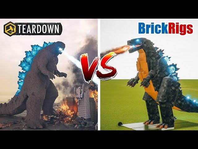 Teardown GODZILLA vs Brick Rigs GODZILLA