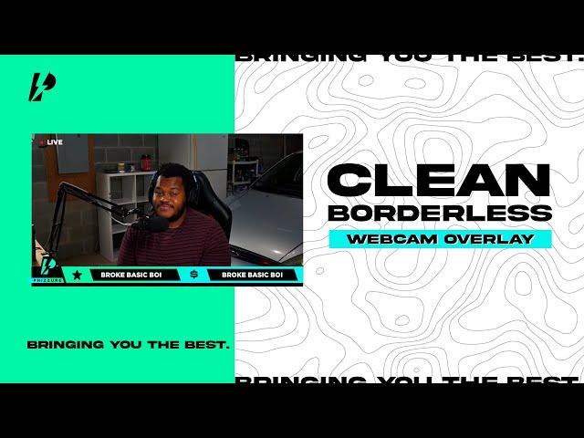 Clean Borderless Webcam Overlay for Streamers (FREE PSD) | Design For Streamers