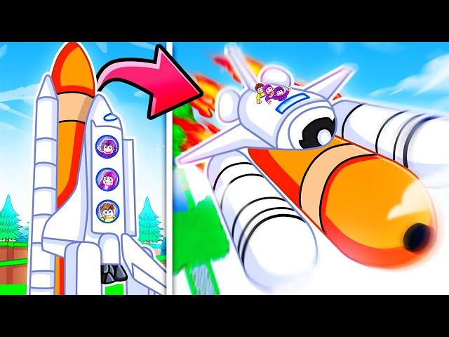 Going to SPACE with a ROCKET in Roblox Build a Boat…