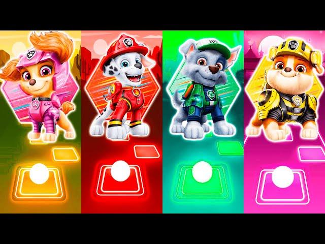 PAW Patrol: The Mighty Movie | Skye VS Marshall VS Rocky VS Rubble and etc - Tiles Hop EDM Rush