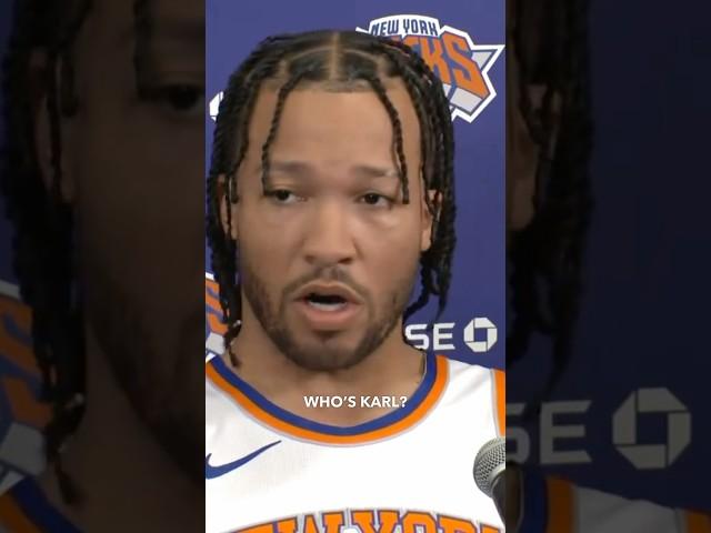 Jalen Brunson was asked about Karl-Anthony Town at Media Day!  #shorts #knicks