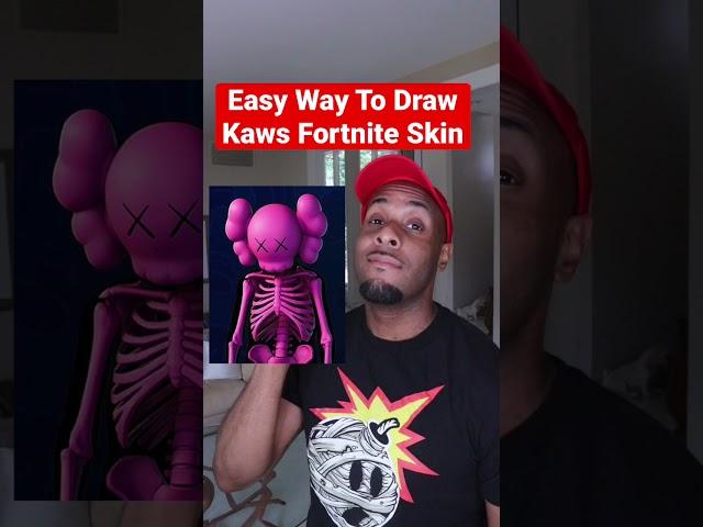 How To Draw Kaws Fortnite Skin #art #shorts #fortnite