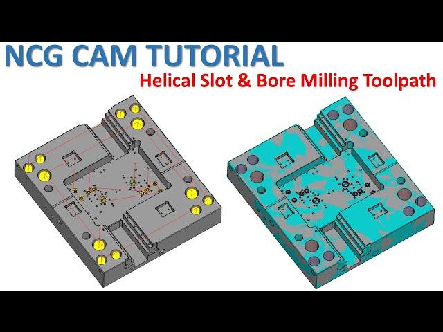 NCG CAM Tutorial #95 | Helical Slot Mill & Bore Milling Hole Toolpath