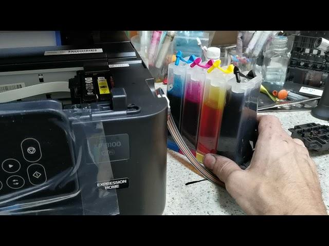 СНПЧ на оригиналах Epson XP-3100, бесчиповая прошивка.