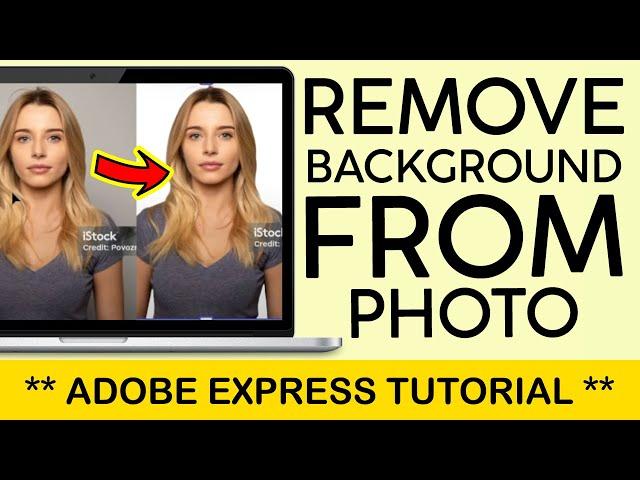 How to Remove Background From A Photo on Adobe Express Web | FREE 2024