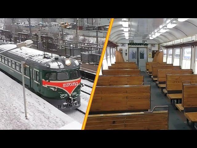 "Кругломордая" электричка Эр2К-980 на Яхрому/Vintage electric train Er2K-980 (19.12.2020)