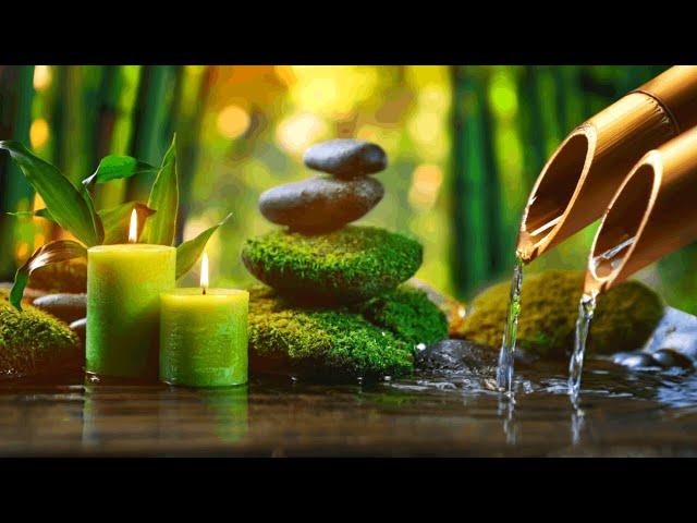 Bamboo Water Fountain + Healing Piano Music | Relaxing Music, Sleep Music, Spa Music, Meditation