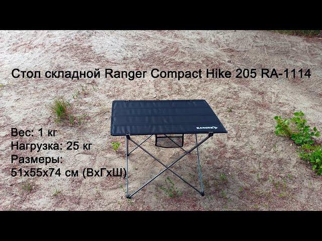 Стол складной Ranger Compact Hike 205 RA-1114 для туризма, вело-походов, кемпинга