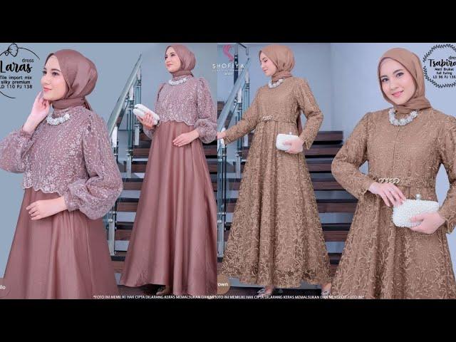 Model gamis brokat terbaru 2024