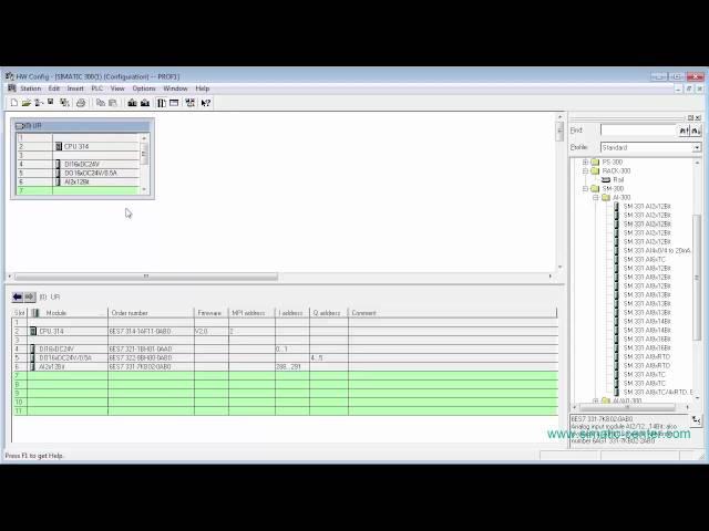 Конфигурирование станции SIMATIC S7-300