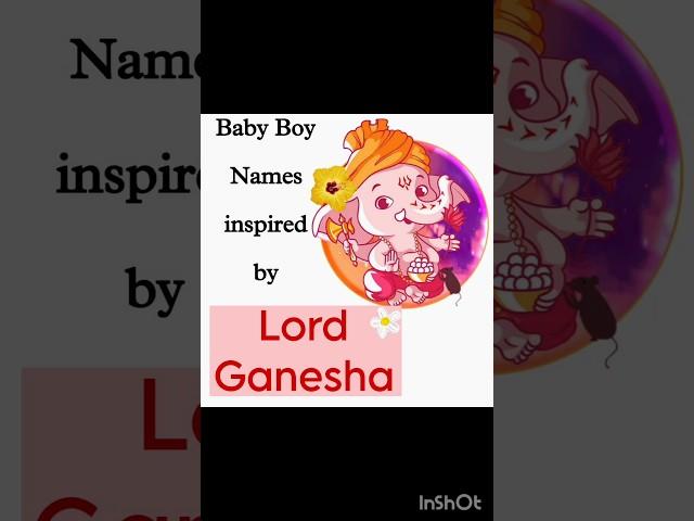 Baby Boy Names inspired by Lord Ganesha #yt #baby #ytshorts #trending #babynames