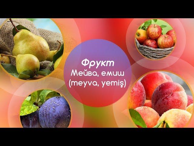 5 главных слов. Фрукты - мейва, емиш (meyva,yemiş)