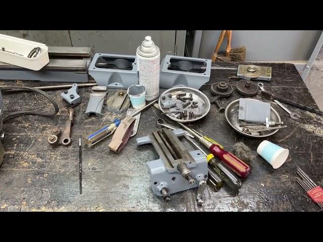 DISASSEMBLE & PAINT A CRAFTSMAN 6" LATHE  pt 1 #1023 tubalcain