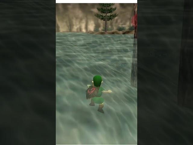 Ocarina of Time - Link treading water  #ocarinaoftime #zelda #jabujabu #botw #oot #shorts