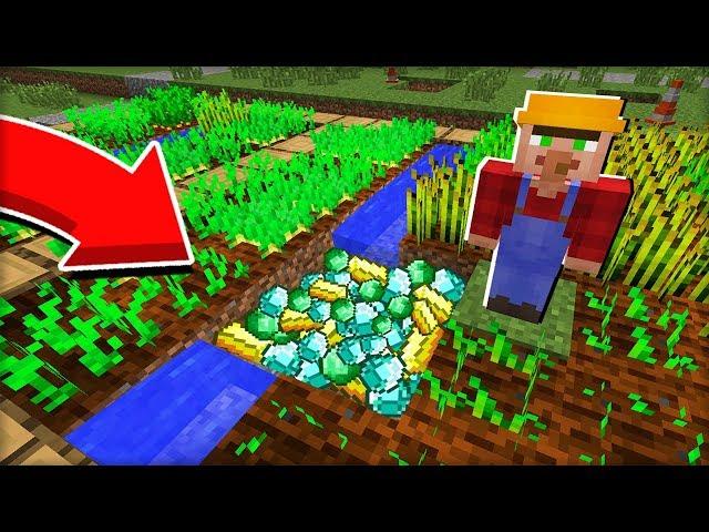 Я НАШЁЛ СОКРОВИЩА ПОД ДЕРЕВЕНСКИМ ОГОРОДОМ 100% ТРОЛЛИНГ ЛОВУШКА MINECRAFT