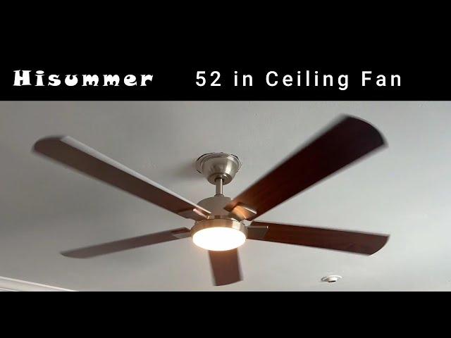 Hisummer Farmhouse Modern 52-inch Ceiling Fan with Light and Remote Amazon Unboxing Video