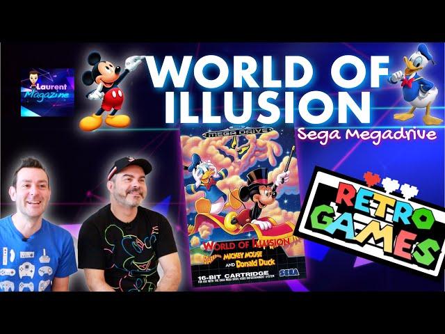 WORLD OF ILLUSION STARRING MICKEY DONALD MEGADRIVE SEGA  RETROGAMES AVEC ZELOUIS DISNEY