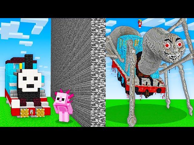 I Cheated with SCARY THOMAS TRAIN In Minecraft Build Battle!