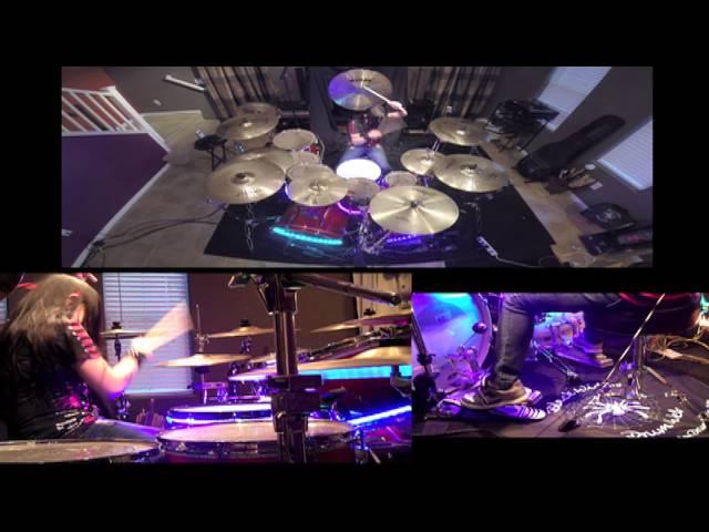 11 year old girl ALEXEY Plays War Pigs - Drum Cover