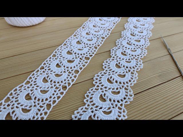 Простое ЛЕНТОЧНОЕ КРУЖЕВО вязание крючком МАСТЕР-КЛАСС Сrochet lace braid ribbon tape tutorial