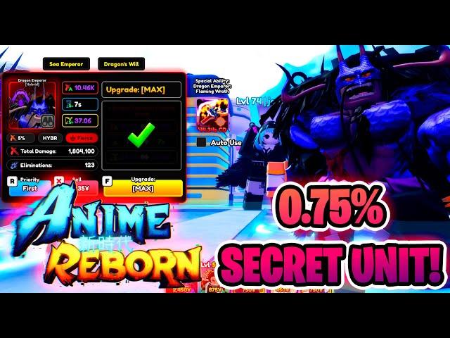 KAIDO DRAGON EMPERADOR SHOWCASE (Unidad Secreta)  ANIME REBORN  #roblox