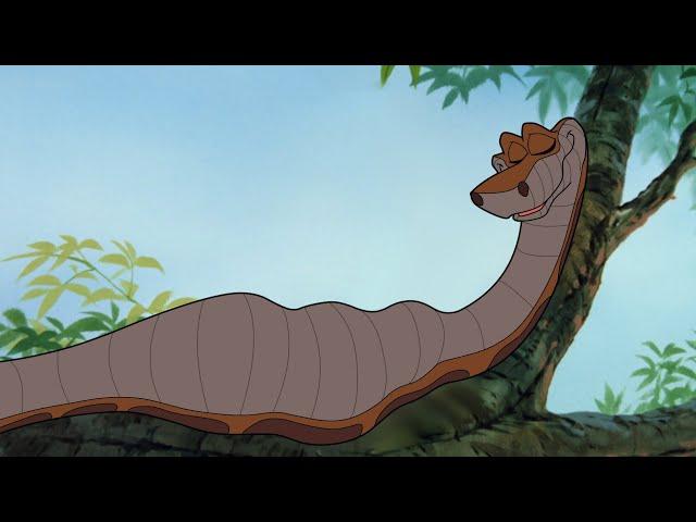 Kaa eats Mowgli & deals with Shere Khan (full encounter)