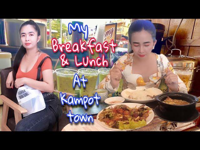 Breakfast and Lunch at Kampot town Cambodia | Travel Vlog