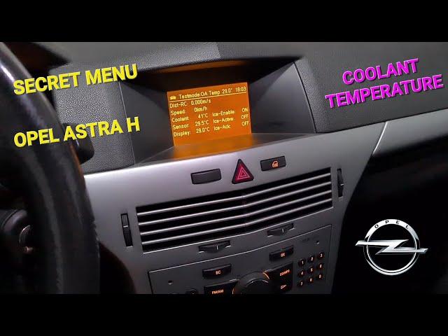 OPEL ASTRA H Coolant Temperature - Secret Menu