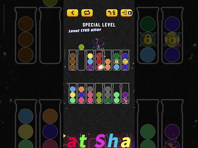 Ball Sort Puzzle Special Level after Level 1745 / Lock Ball and Key Ball and Question Mark Ball